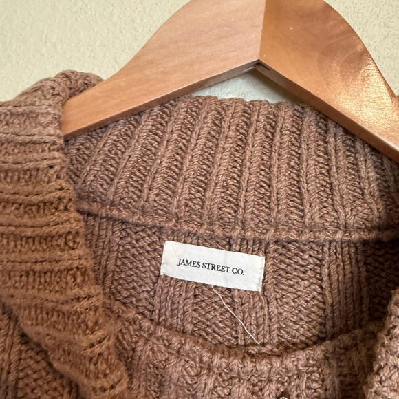 James Street Co Tan Chunky Knit Ida Cable Sweater M - Picture 8 of 12